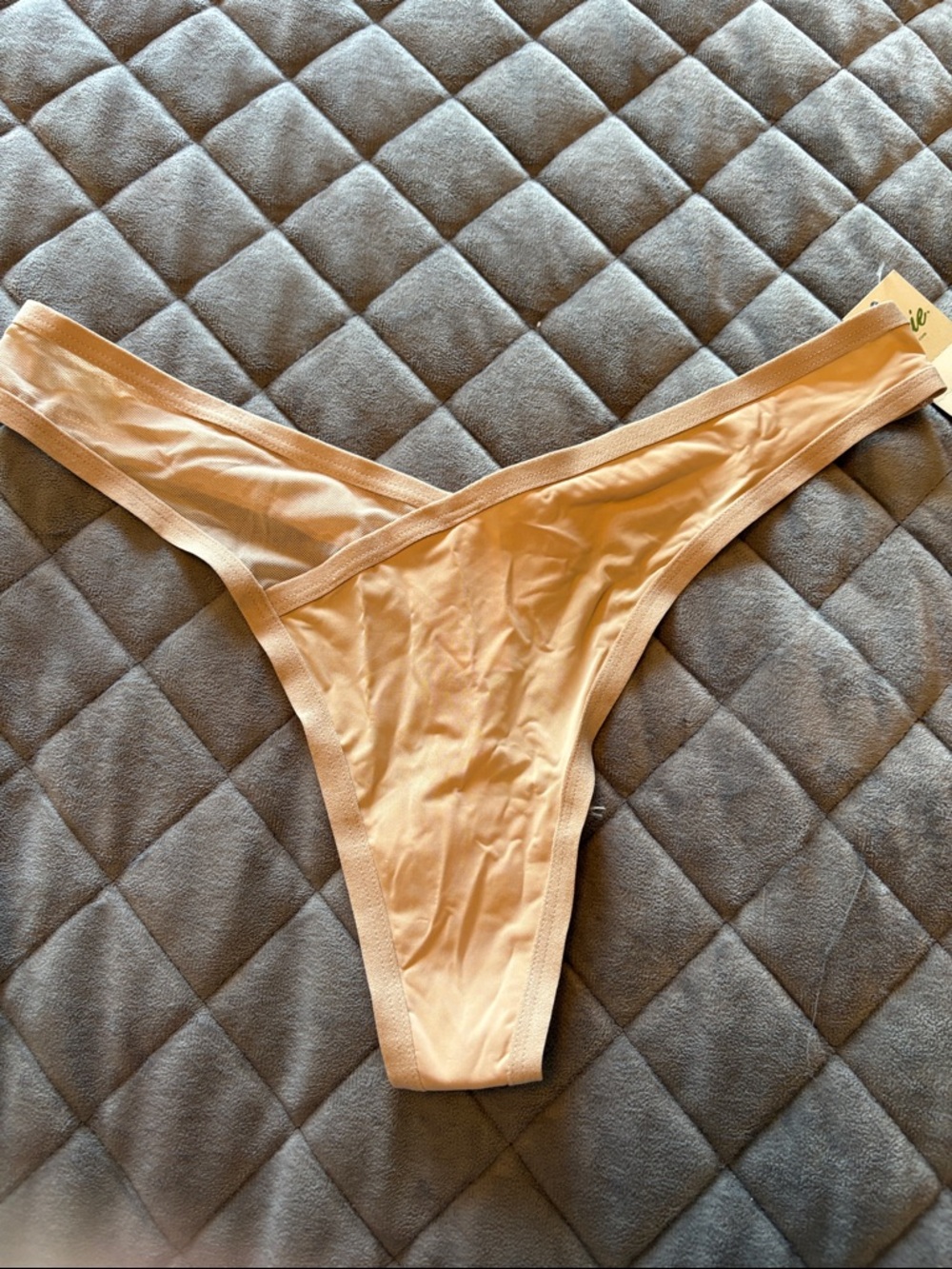 aerie light beige/nude thong panty. Medium